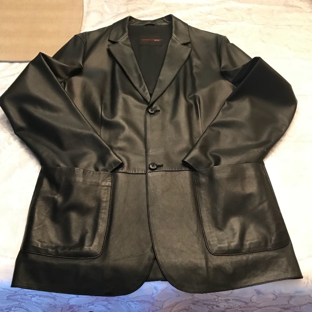 Bally REAL LEATHER Double breasted Blazer FOR MEN
